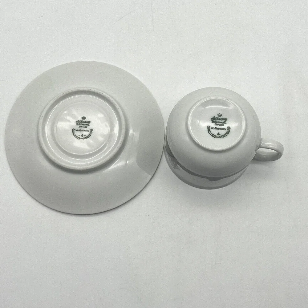 Seltmann Weiden Bavaria Demitasse Tea Cup‎ and Saucer Set Skegrie Mill Windmill